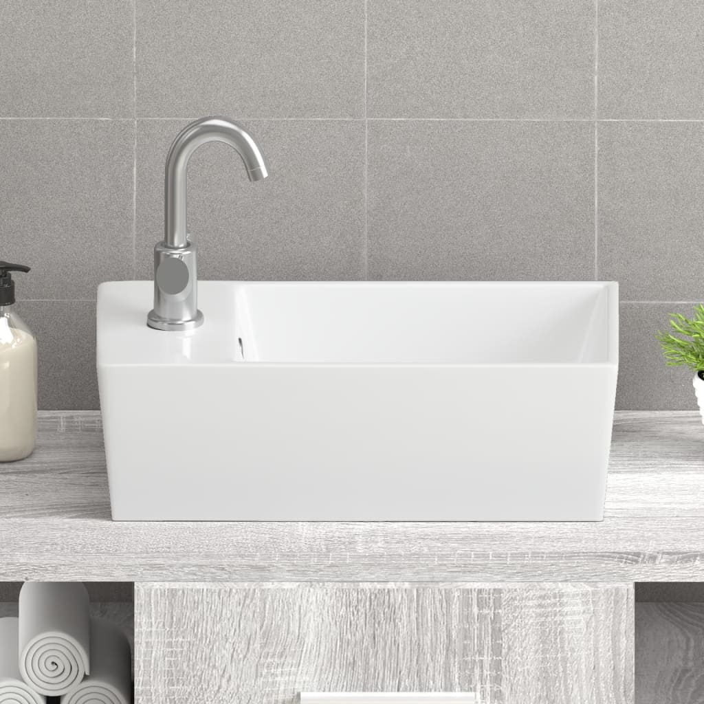 Vidaxl Washbasin 48x25x15 cm Céramique blanc