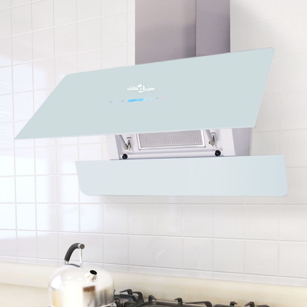 Hotte d'extracteur Vidaxl avec écran tactile 900 mm blanc