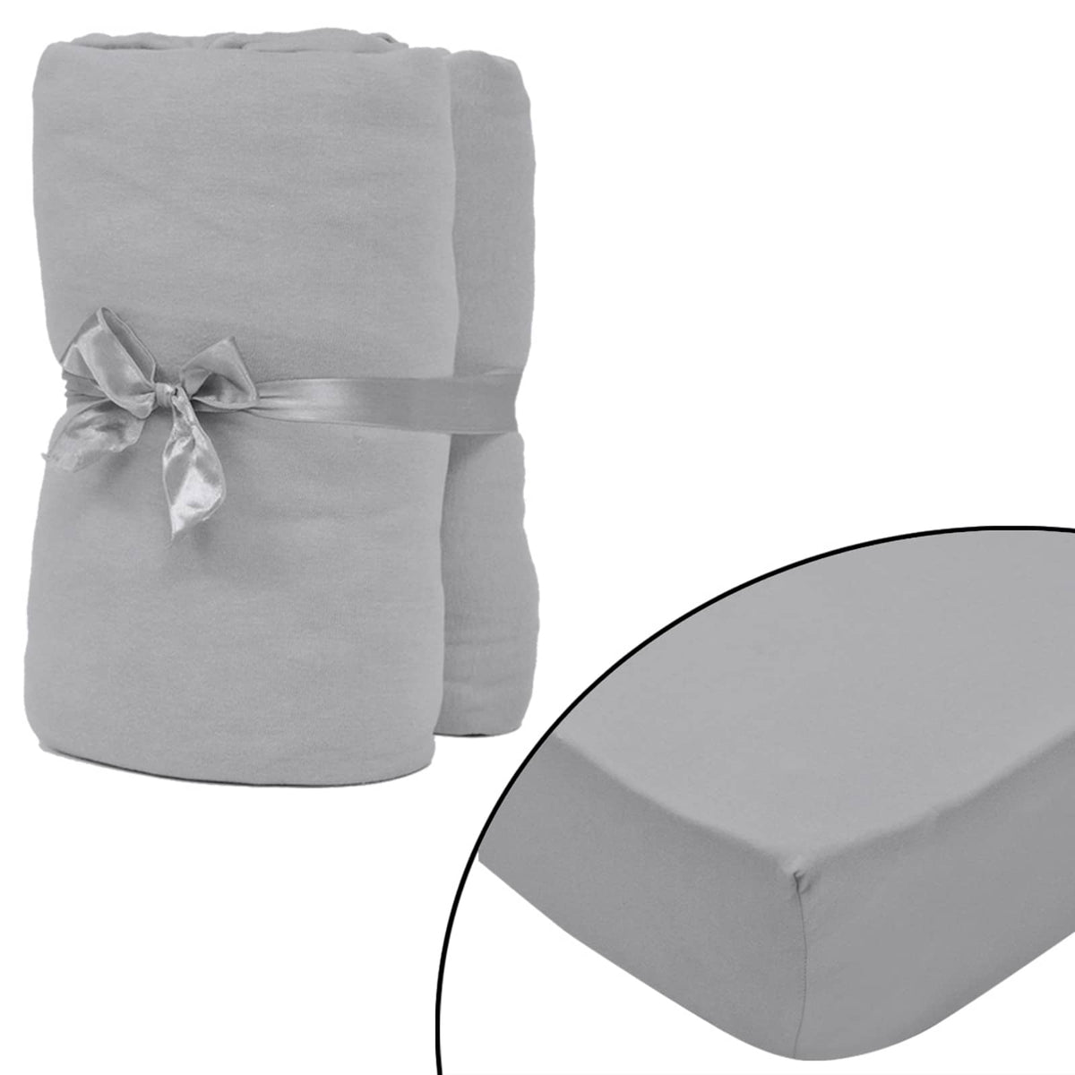 Vidaxx literie gris 210 x 190 cm coton