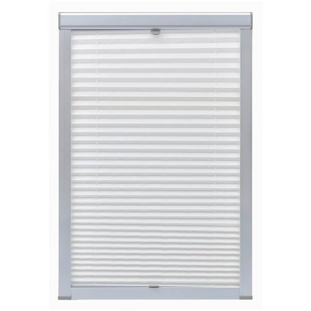 Vidaxl rouleau aveugle plissé blanc c04
