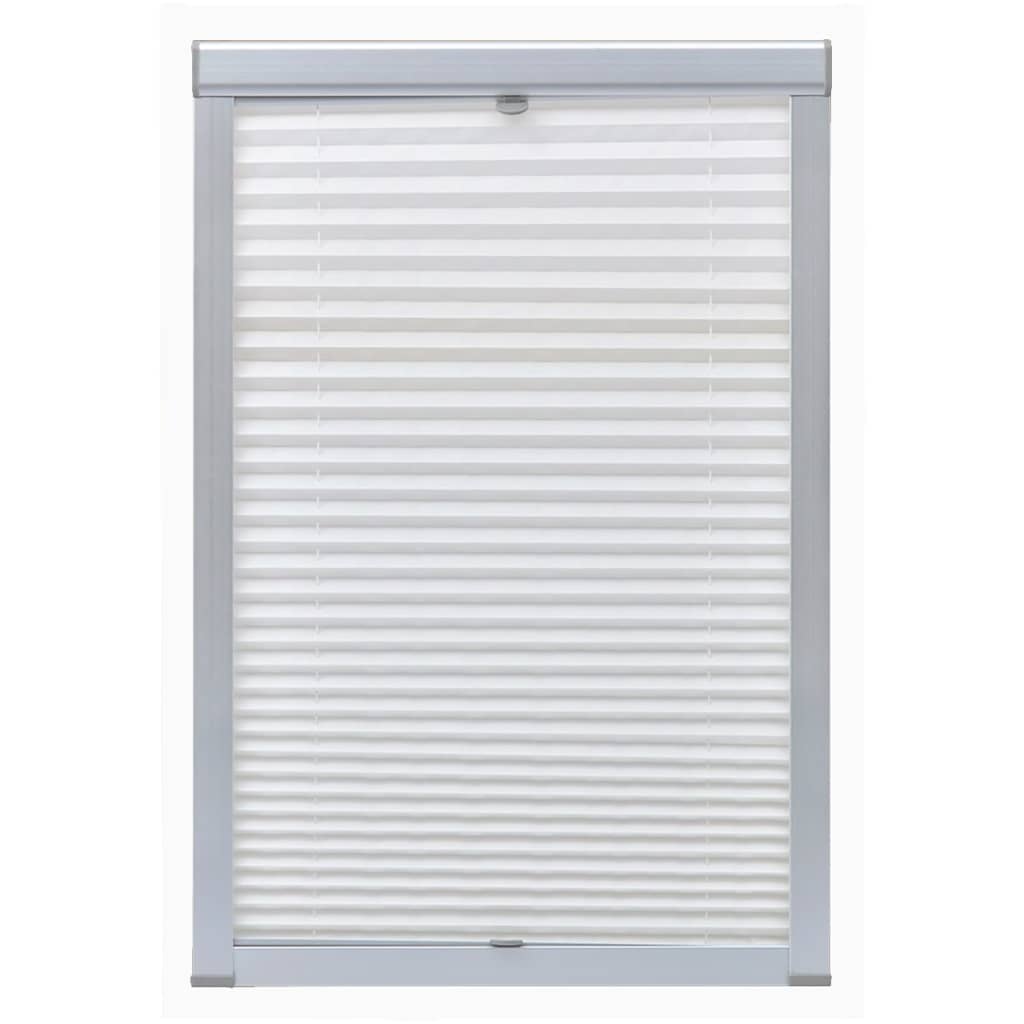 Vidaxl rouleau aveugle plissé blanc f06