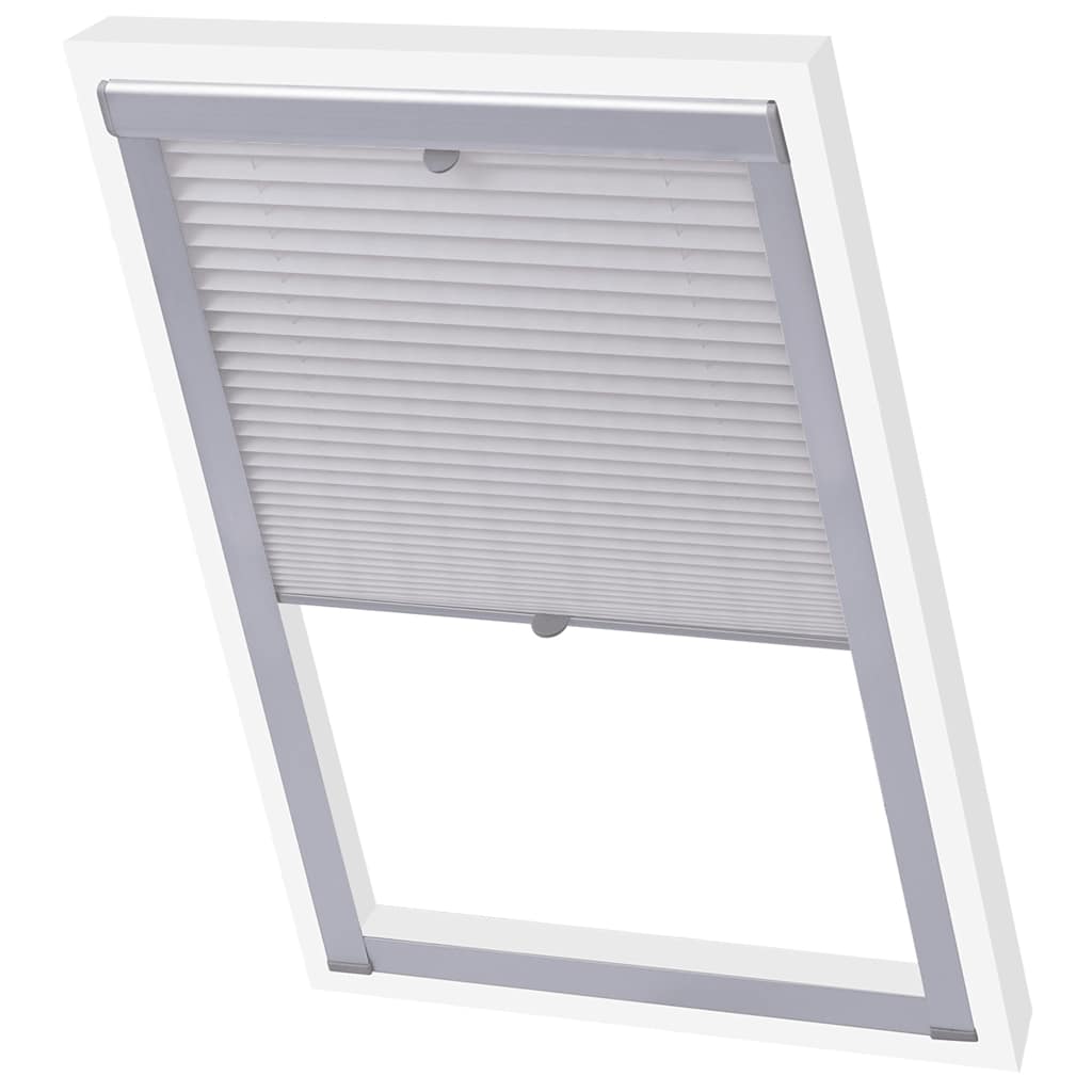 Vidaxl rouleau aveugle plissé blanc f06