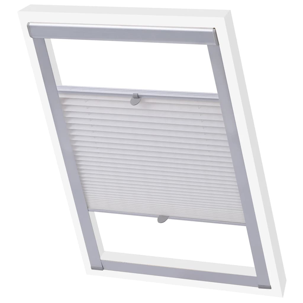 Vidaxl rouleau aveugle plissé blanc u08 808
