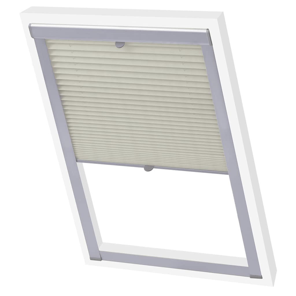 Vidaxl rouleau aveugle crème plissée 104