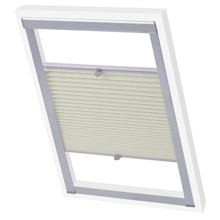 Vidaxl rouleau aveugle crème plissée C04