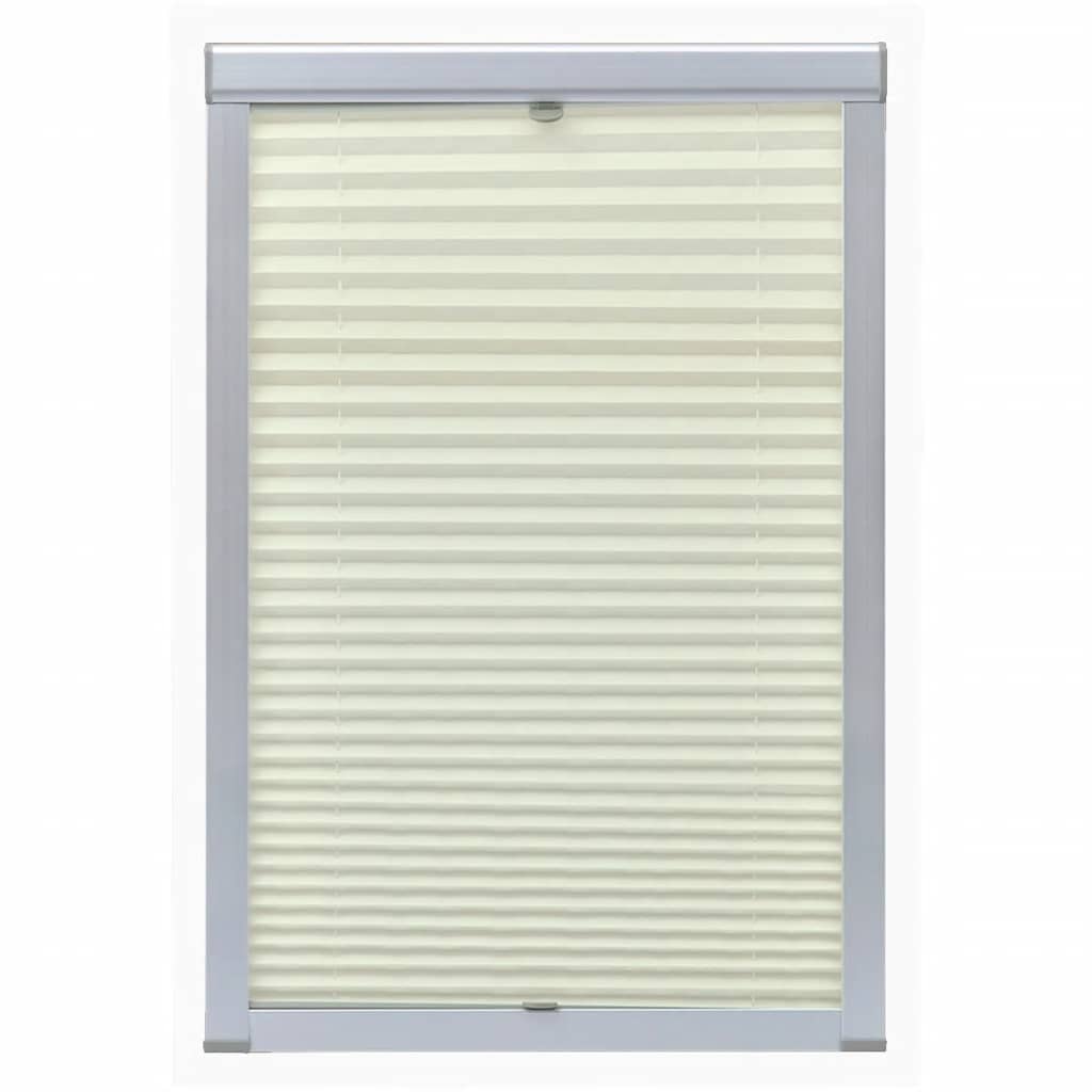 Vidaxl rouleau aveugle crème plissée C04