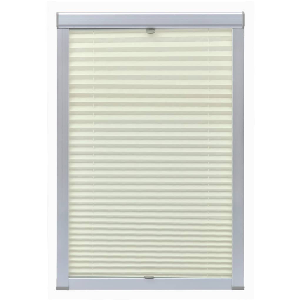 Vidaxl rouleau aveugle crème plissée P08 408