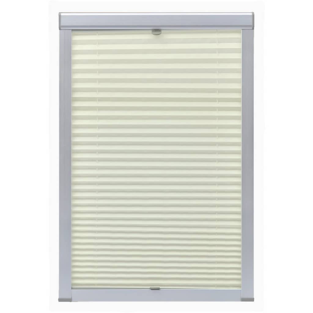Vidaxl rouleau aveugle crème plissée S06 606