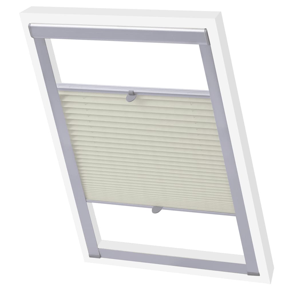 Vidaxl rouleau aveugle crème plissée S08 608