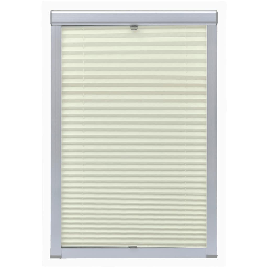 Vidaxl rouleau aveugle crème plissée S08 608