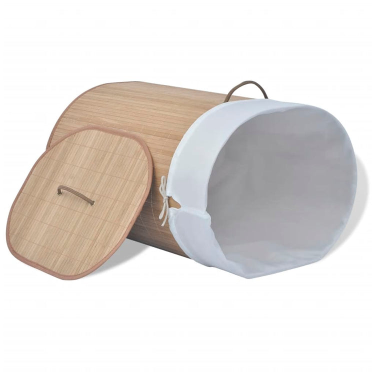 Panier de blanchisserie Vidaxl ovale bambou bien sûr