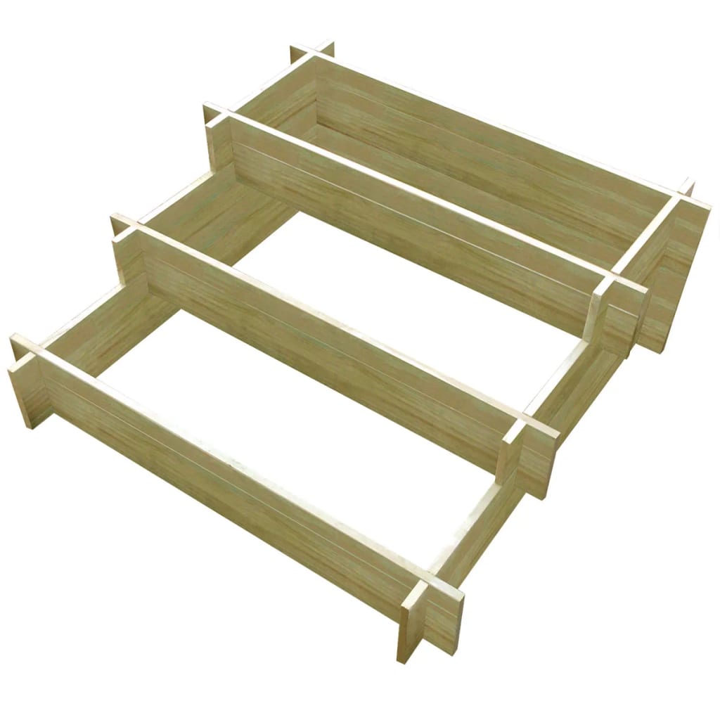 Vidaxl Plannet à trois plans 90x90x35 cm Bois imprégné