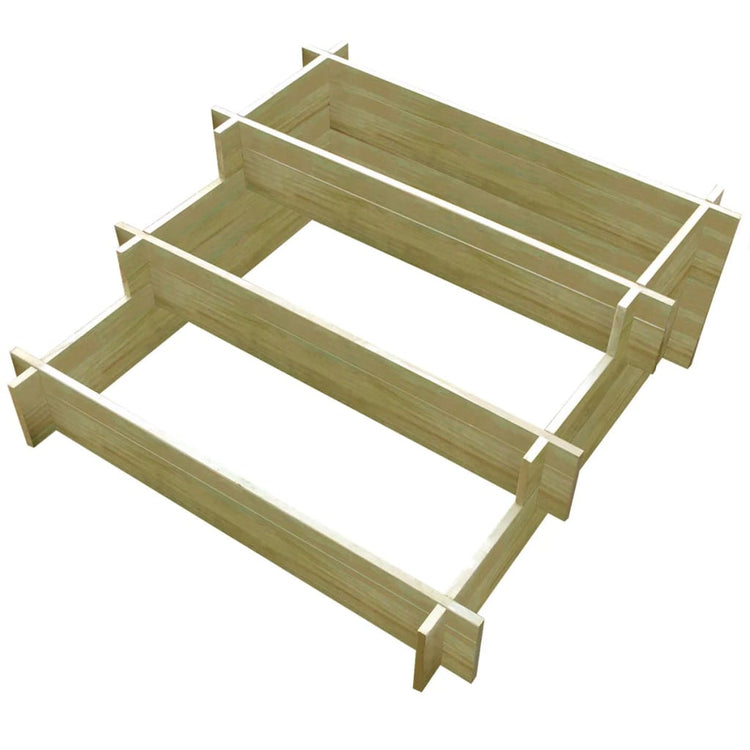Vidaxl Plannet à trois plans 90x90x35 cm Bois imprégné