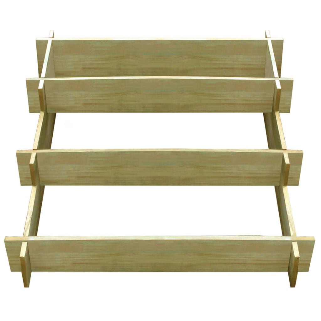 Vidaxl Plannet à trois plans 90x90x35 cm Bois imprégné