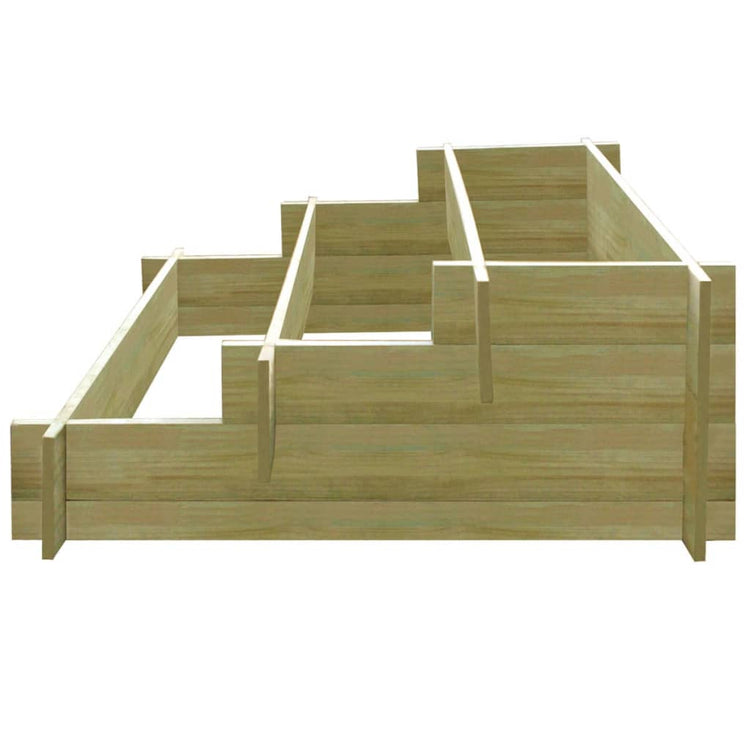 Vidaxl Plannet à trois plans 90x90x35 cm Bois imprégné