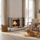 Vidaxl Fireplace Fence Steel Black