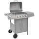 Vidaxl GasbarBecue 4 + 1 Zone de cuisson Silver