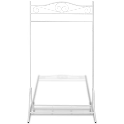Vidaxl Clothing Rack en acier blanc