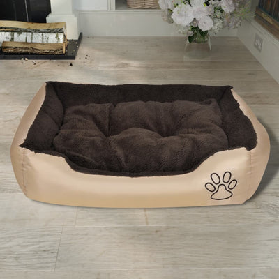 Vidaxl Dog Panier brun et beige xxl