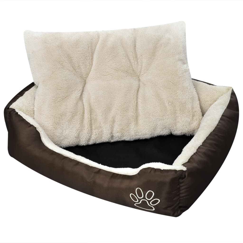 Vidaxl Lit de chien marron et beige xxl