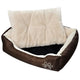 Vidaxl Lit de chien marron et beige xxl