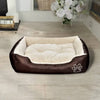 Vidaxl Lit de chien marron et beige xxl