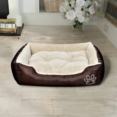 Vidaxl Lit de chien marron et beige xxl