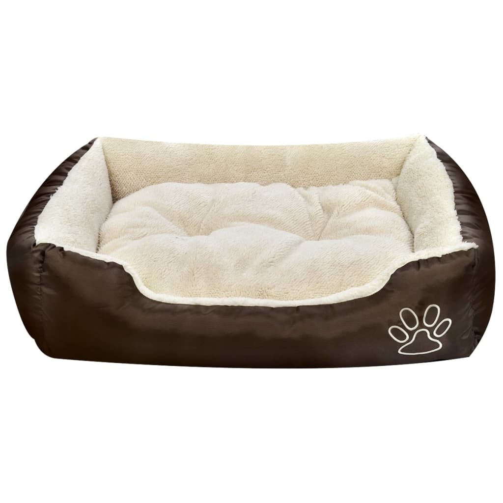 Vidaxl Lit de chien marron et beige xxl