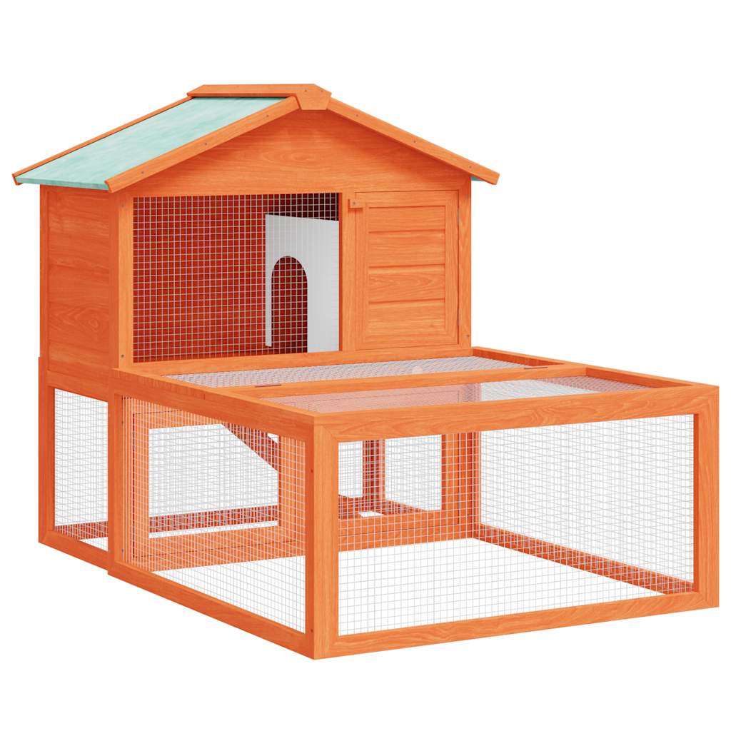 Vidaxl Lapin Loft avec du bois de course