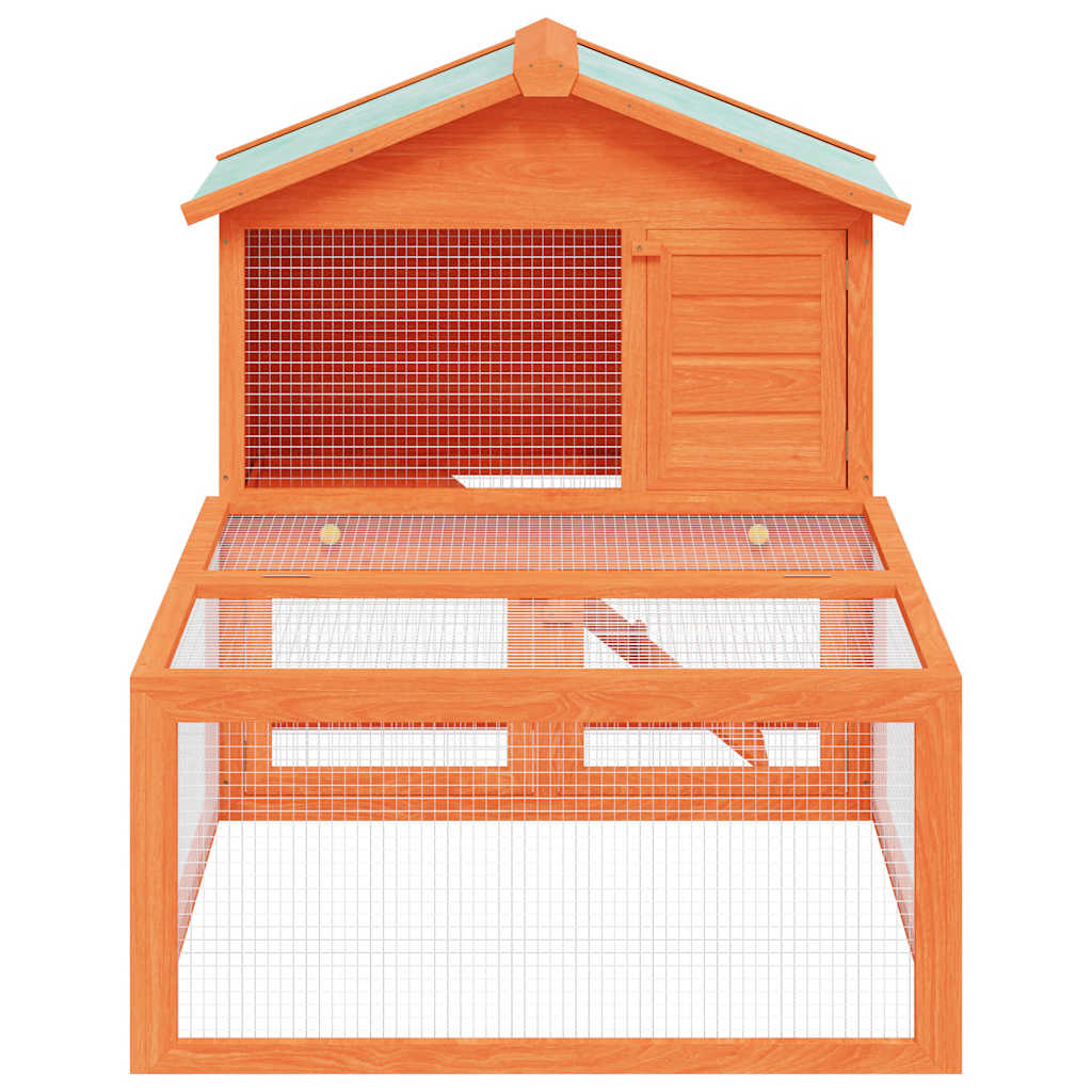 Vidaxl Lapin Loft avec du bois de course