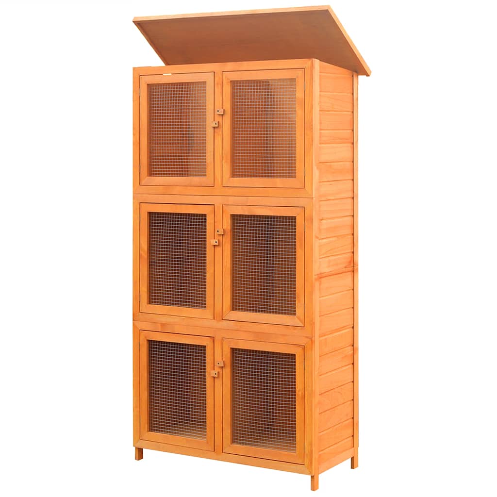 Vidaxl Animal Cage 6 chambres bois