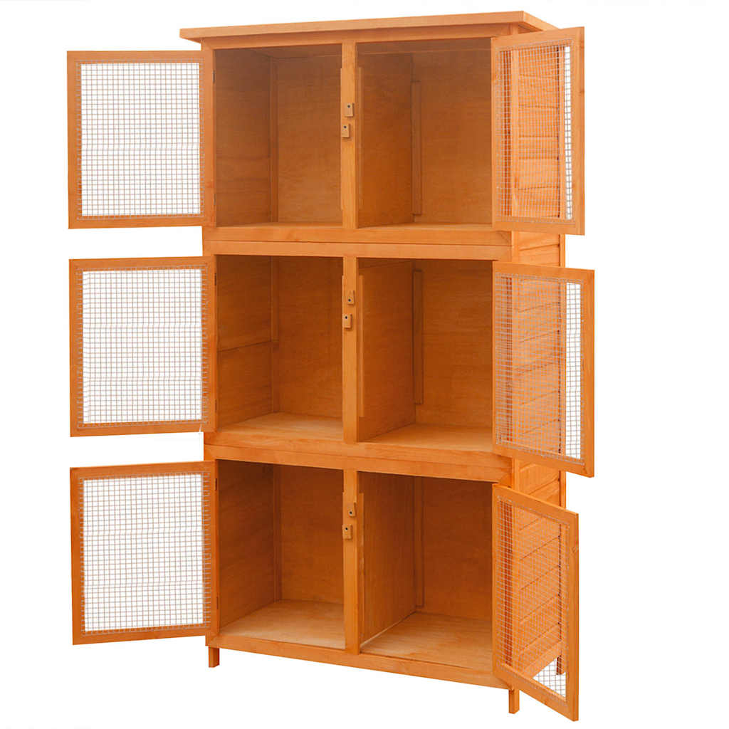 Vidaxl Animal Cage 6 chambres bois