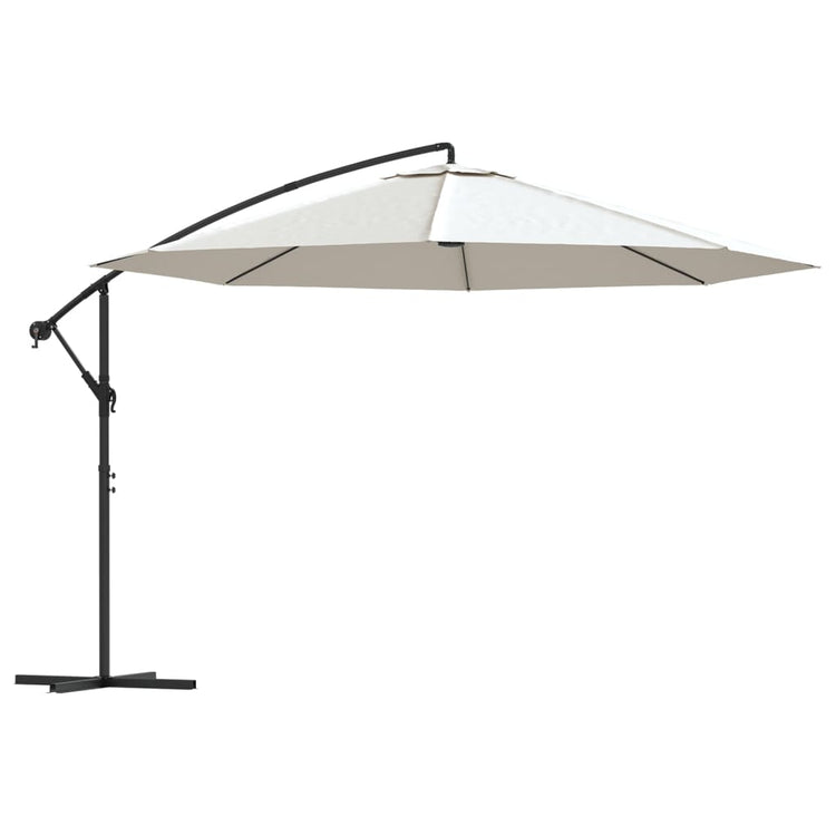 Vidaxl Parasol flottant 3,5 m de sable blanc
