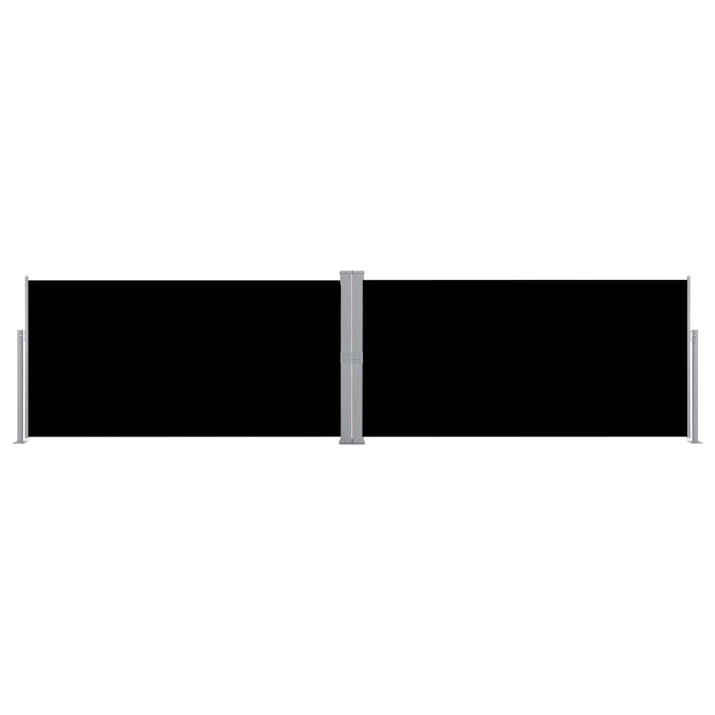 Pare-brise vidaxl extensible 160x600 cm noir