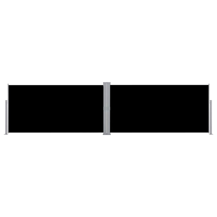 Pare-brise vidaxl extensible 160x600 cm noir