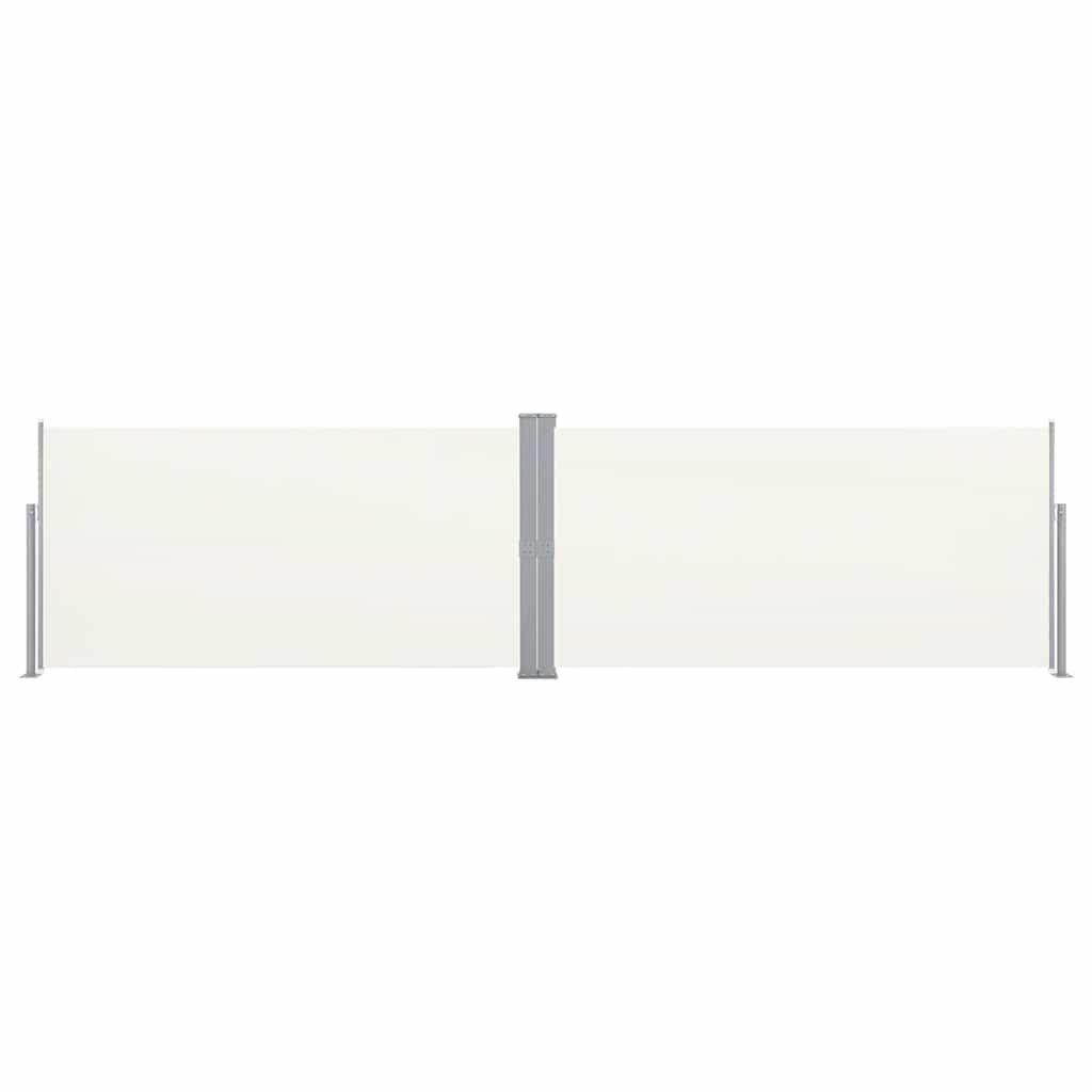 Pare-brise Vidaxl extensible 160x600 cm crème