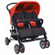 Vidaxl Twin Car en acier rouge et noir