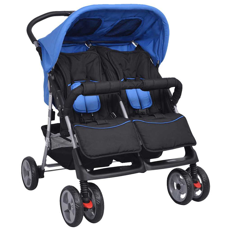 Vidaxl Twin Car en acier rouge et noir