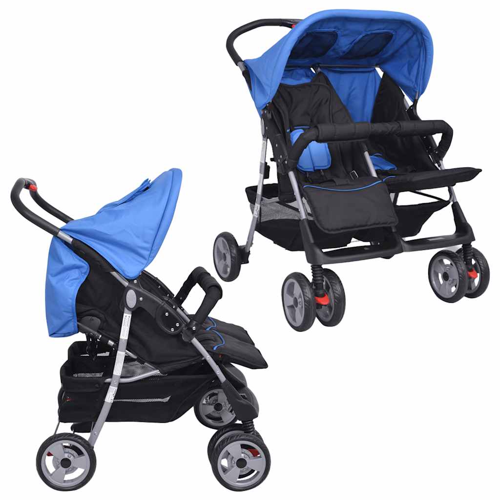 Vidaxl Twin Car en acier rouge et noir