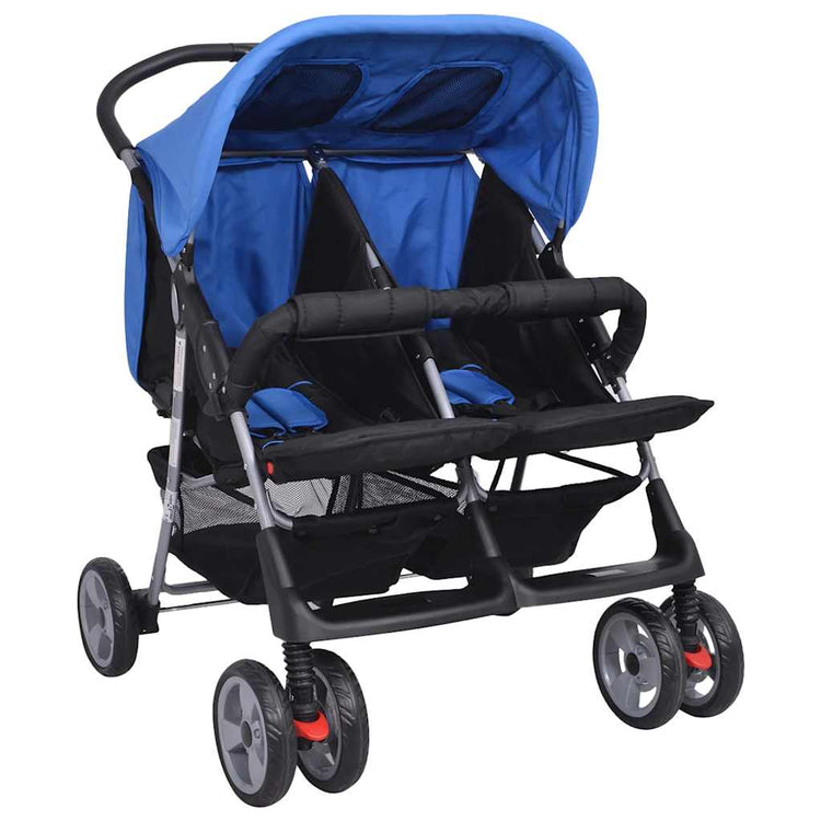 Vidaxl Twin Car en acier rouge et noir