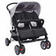Vidaxl Twin Car en acier gris et noir