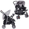 Vidaxl Twin Car en acier gris et noir
