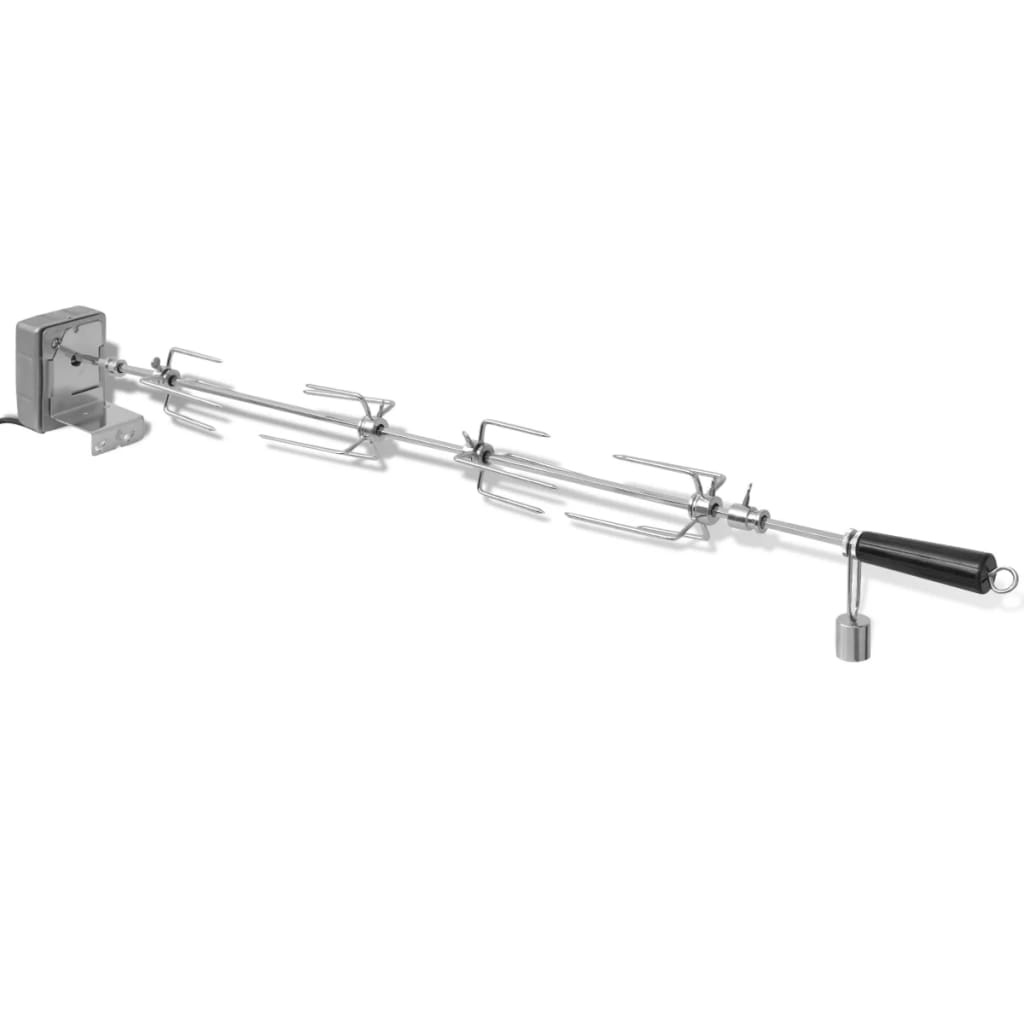 Tournebroche BBQ VidaXL avec moteur en acier 1000 mm