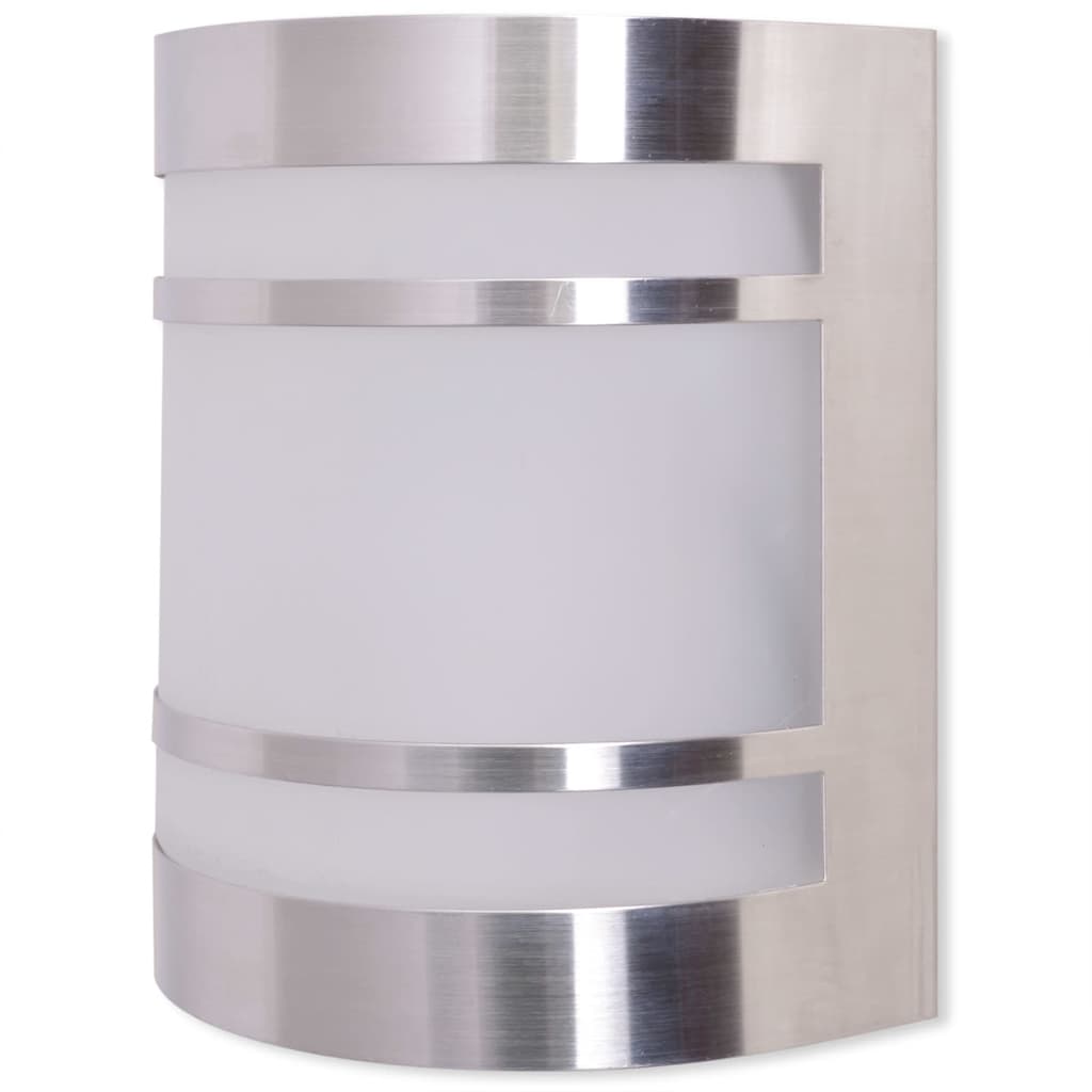 Lampe murale Vidaxl pour l'acier inoxydable clair extérieur