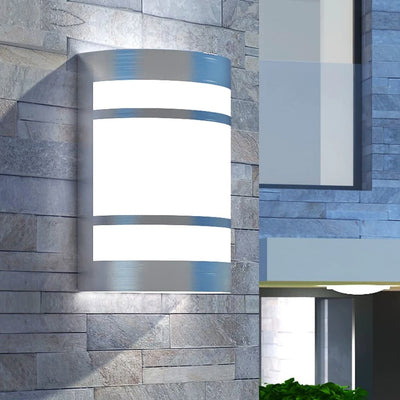 Lampe murale Vidaxl pour l'acier inoxydable clair extérieur