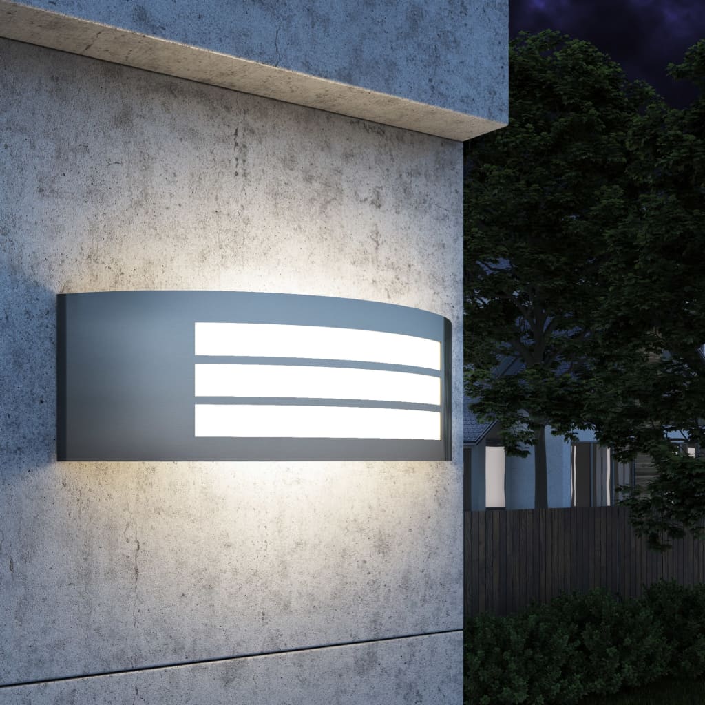 Vidaxl Garden Wall Lampy Tache-acier sans