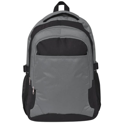Vidaxl sac à dos pour l'école 40 l noir et gris