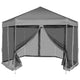 Vidaxl PartyTent pop-up hexagonal avec 6 murs latéraux 3,6x3,1 m gris