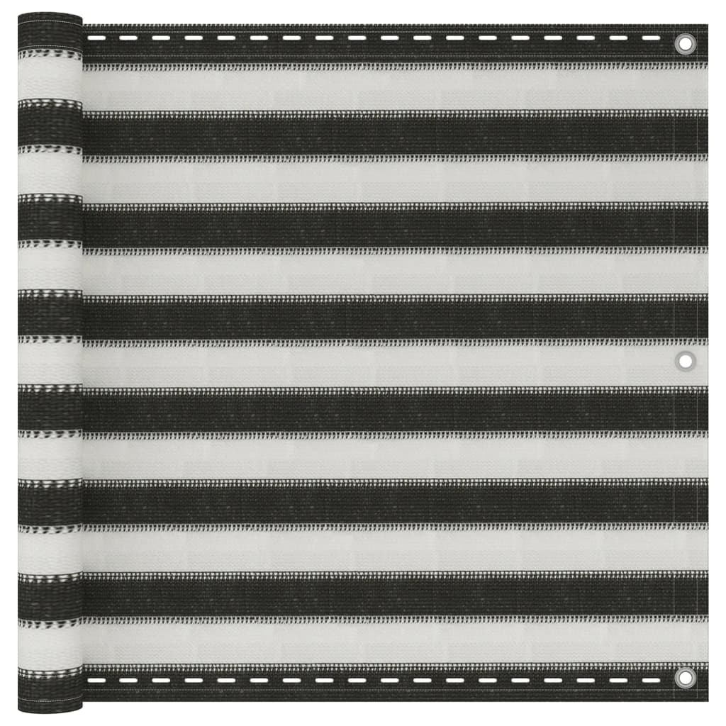 Écran de balcon Vidaxl HDPE 90x400 cm anthracite et blanc