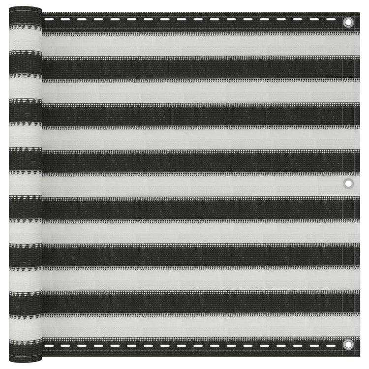 Écran de balcon Vidaxl HDPE 90x400 cm anthracite et blanc